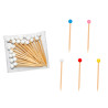 Palillos con bola 7 cm. (24 unds.)