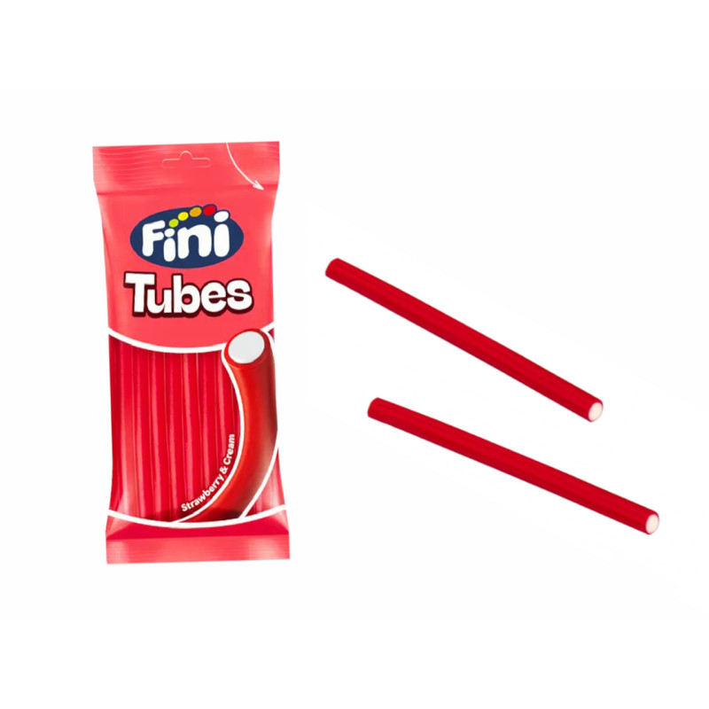 Tubes rellenos fresa Fini (90 g.)