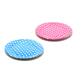 Platos de cartón con lunares 23 cm. Ø (10 unds.)