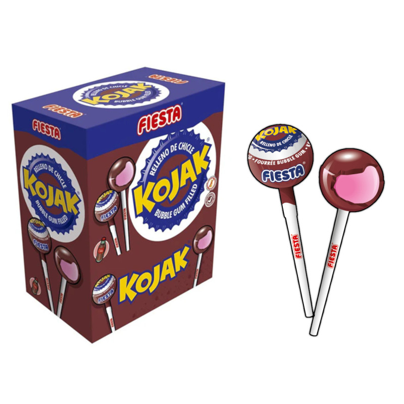 Kojak cola relleno de chicle 15 gr. Fiesta (100 unds.)
