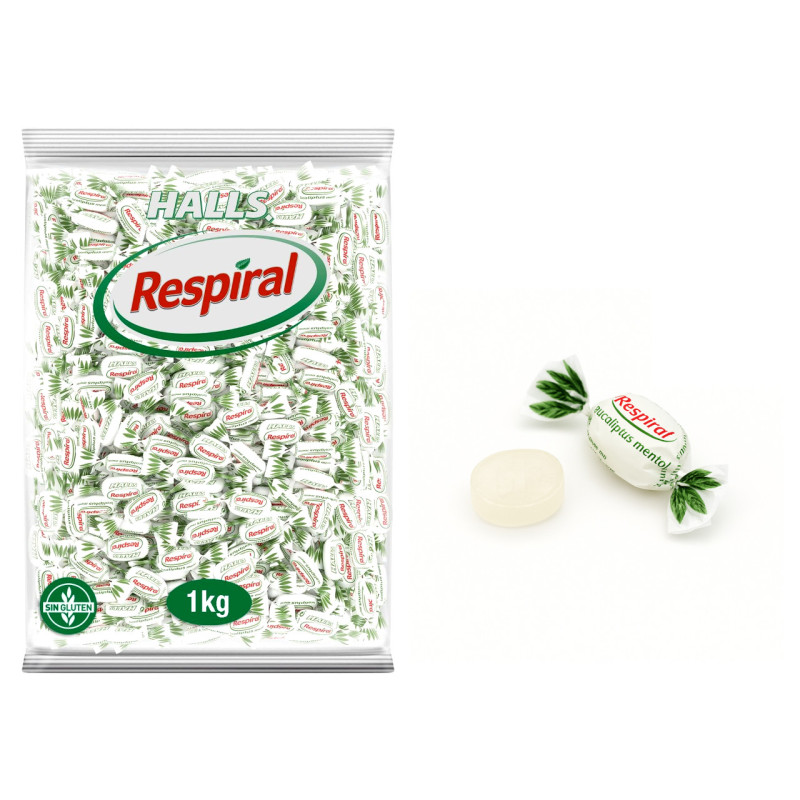 Halls respiral eucaliptus mentol caramelos