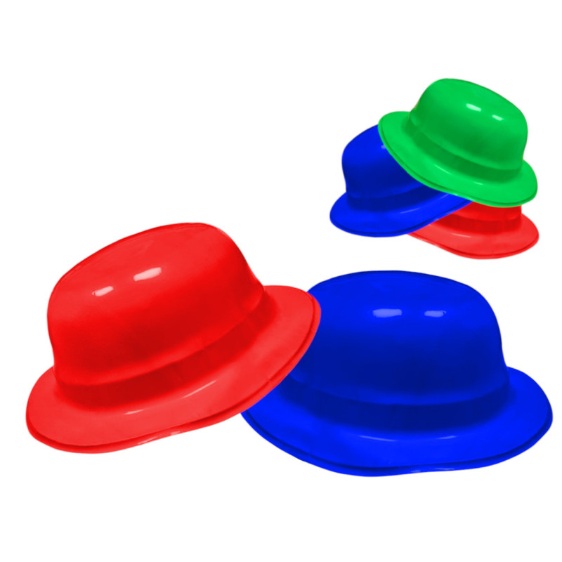Sombrero bombin colores 23x27 cm.