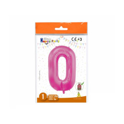 Globo de número 0 rosa (1 mt.)