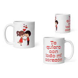 Taza te quiero con todo mi corazón