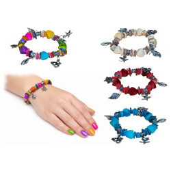 Pulsera de nacar con abalorios