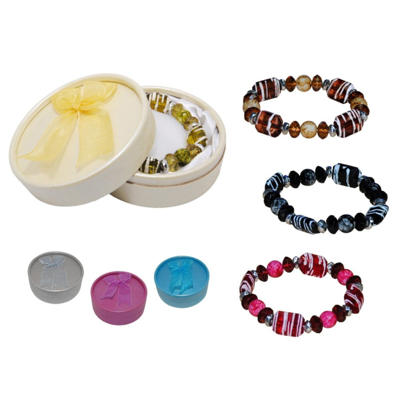 Pulsera caramelo + caja con lazo (8515)*