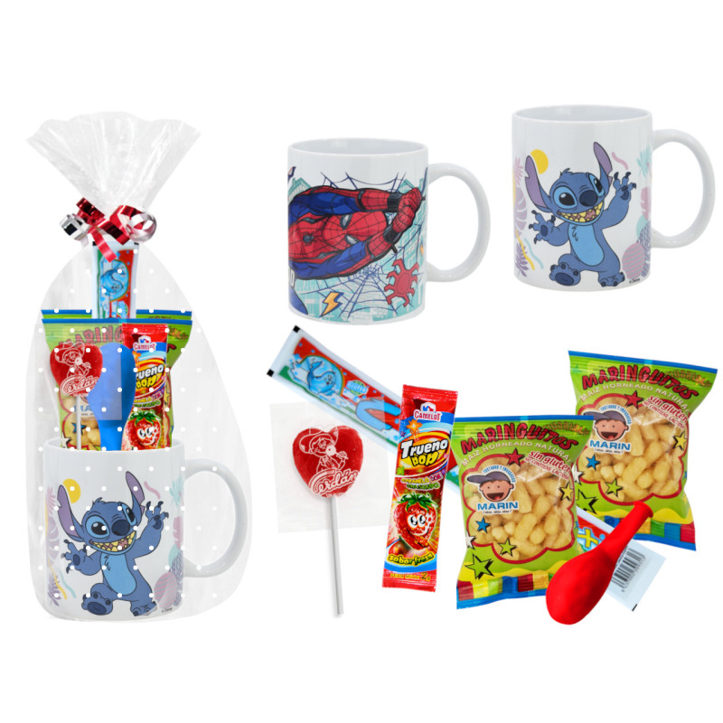 Taza de cerámica licencias con golosinas