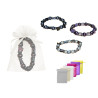 Pulsera de perlas de color + bolsa de tul (8942)*