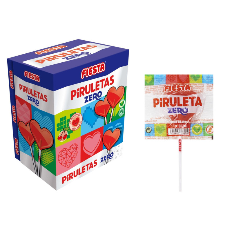Piruleta zero s/az. 13 g Fiesta (70 uds.)
