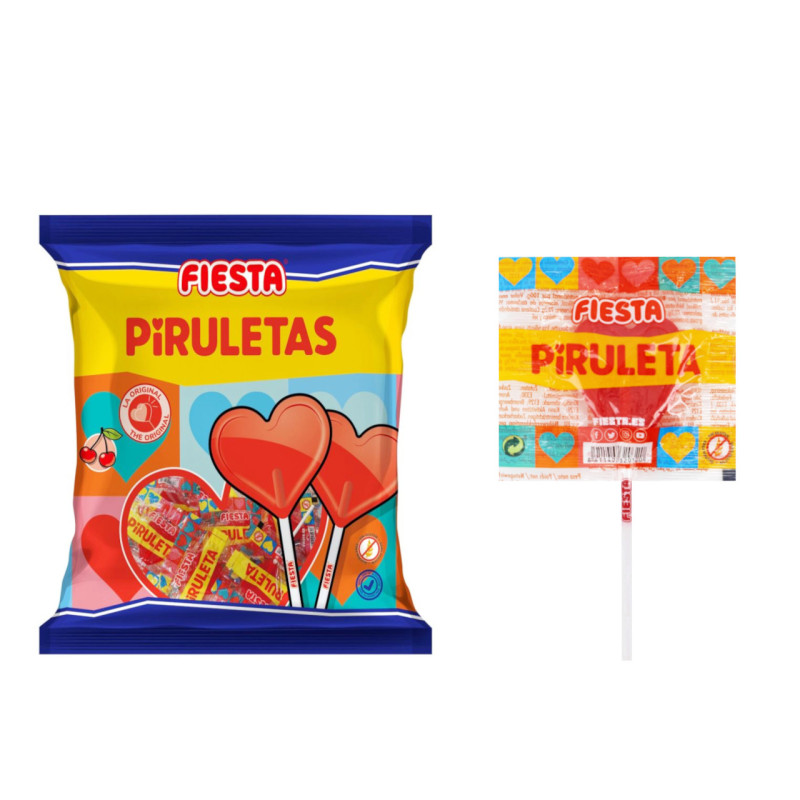 Piruleta cereza 13 g Fiesta (7 uds.)