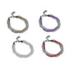 Pulsera triple de perlas blancas / colores