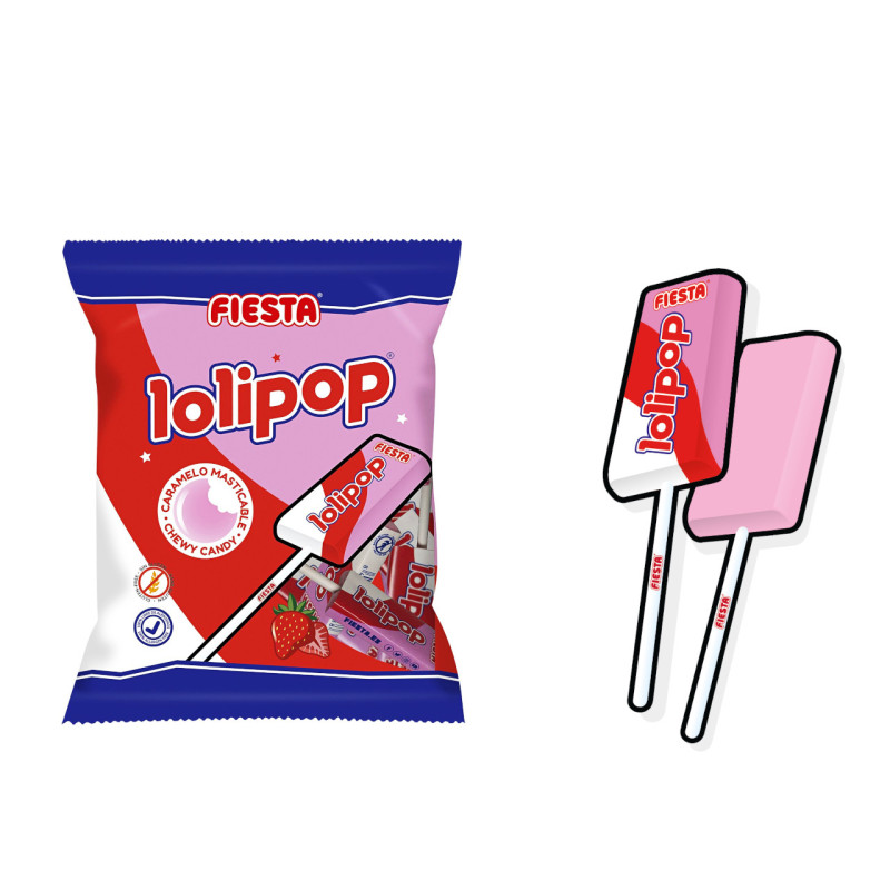 Lolipop fresa 12 g Fiesta (7 uds.)