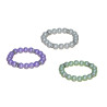 Pulsera de perlas blancas / colores con brillantes
