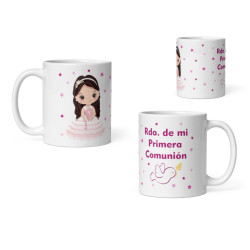 Taza niña comunión vestido