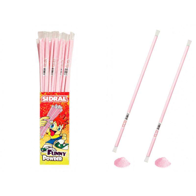 Cañas funny rosas fresa Sidral