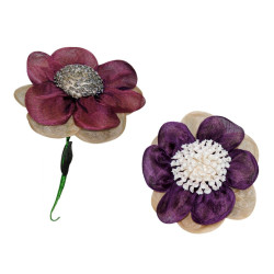 Ramo flor sinamay para alfileres (30x39 cm.)