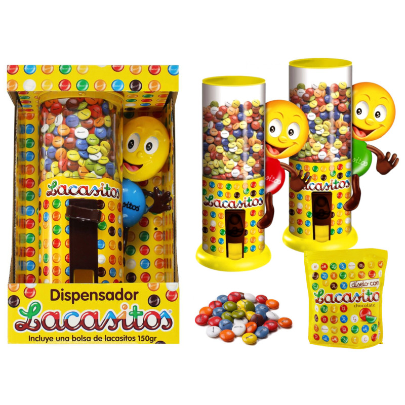 Dispensador lacasitos + lacasitos 150 g (23 cm.)