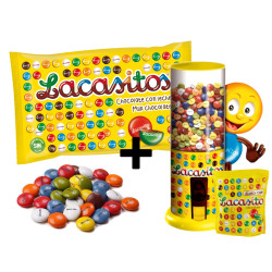 Dispensador + lacasitos 150 g + lacasitos 1 kg