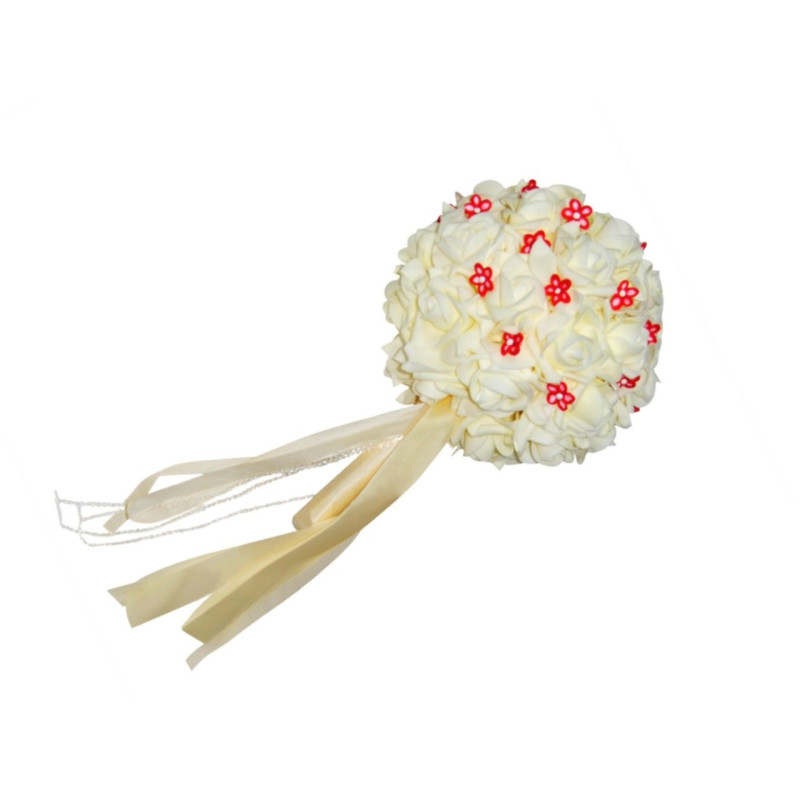 Ramo petalos beige para alfileres (18x30 cm.)