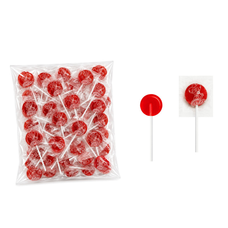Piruletas redondas de cereza 5,6 gr.