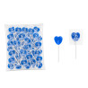 Piruletas corazones azules 5,6 gr. (100 unds.)