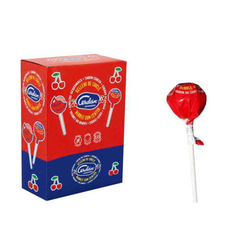 Chupa cereza relleno con chicle 15,5 g