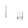 Vasos de plástico 33 cc. PS reutilizable transparente (20 uds.)