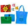 Bolsa de la compra plegable (12x8 cm.-38x40 cm.) + flor de fieltro