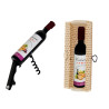 Destapador abrebotellas botella de vino (11,5 cm.) + caja de madera