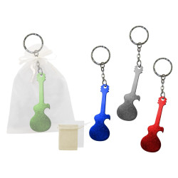 Llavero destapador guitarra (12 cm.-llavero incluido) + bolsa de tul