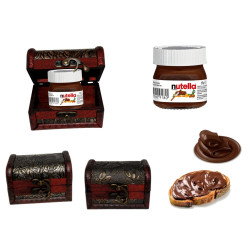 Bote mini nutella (25 g) + baúl de madera clásico (8086)*
