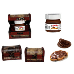 Bote mini nutella (25 g) + baúl de madera mapas (8087)*