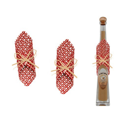 Decoración de mimbre con lazo (11,5 cm.)