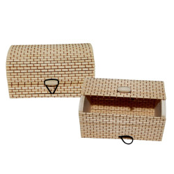 Caja de madera mimbre rectangular (10,5x6 cm.)