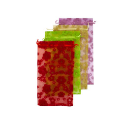 Bolsa de tul con flores 16x30 cm. (100 uds.)