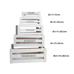 Conjunto de 5 cajas de madera Wooden box