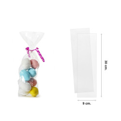 Bolsas de celofán 9x30 cm. (100 uds.)