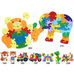 Puzzle educativo de madera (Letras y Números)