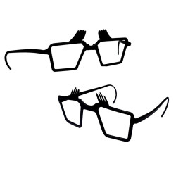Gafas negras de plástico (24 uds.)