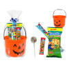 Cubo calabaza con golosinas