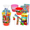 Cubo macetero con golosinas + sticker