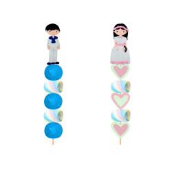 Brocheta de golosinas figuras comunión (Aprox. 50 g)