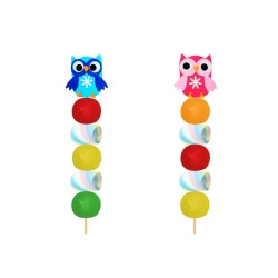 Brocheta de golosinas buhos (Aprox. 50 g)