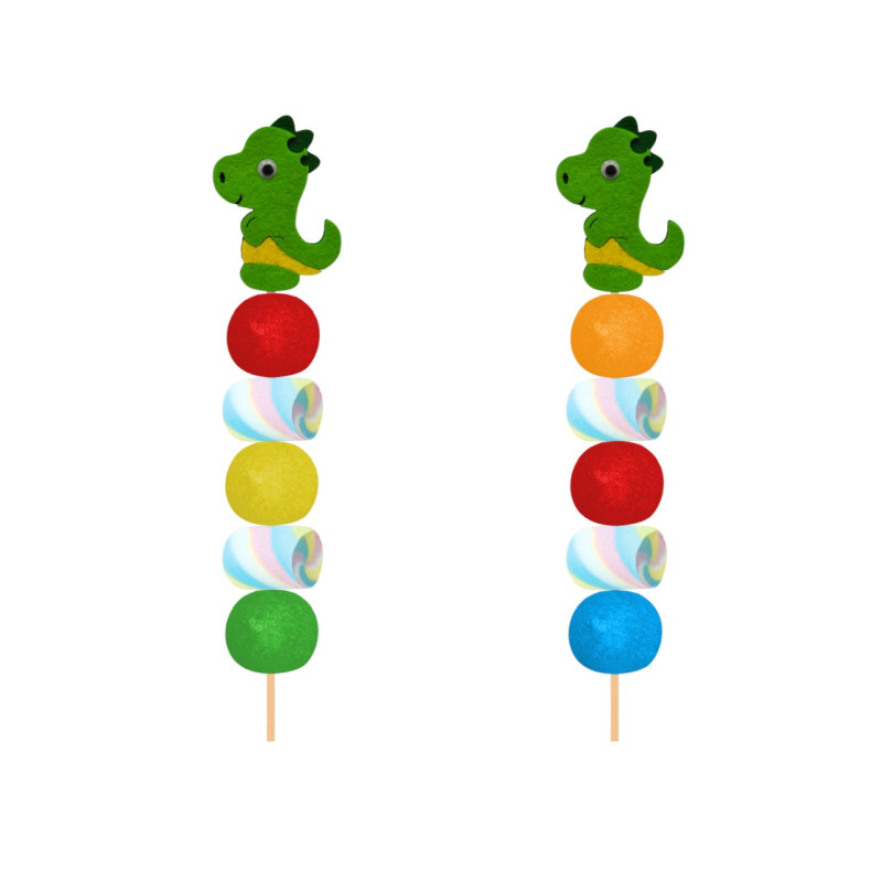 Brocheta de golosinas dinosaurio t-rex (Aprox. 50 g)