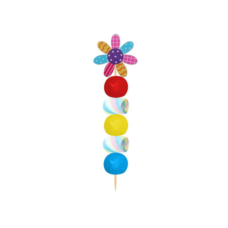Brocheta de golosinas flor (Aprox. 50 g)
