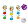 Brocheta de golosinas con chapa alfiler Animales 58MM (Aprox. 50 g)