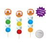Brocheta de golosinas con chapa alfiler Baloncesto 58MM