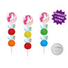 Brocheta de golosinas con chapa alfiler Unicornio 58MM (Aprox. 50 g)