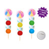 Brocheta de golosinas con chapa alfiler Princesas 58MM (Aprox. 50 g)