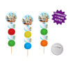 Brocheta de golosinas con chapa alfiler Piratas 58MM (Aprox. 50 g)